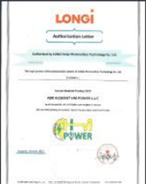 LONGi authorization letter