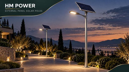 أعمدة HM POWER الشمسية بلوح خارجي