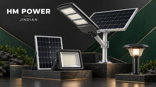 مجموعة إضاءة HM POWER الشمسية: إنارة شوارع وكشّاف وإضاءة حدائق