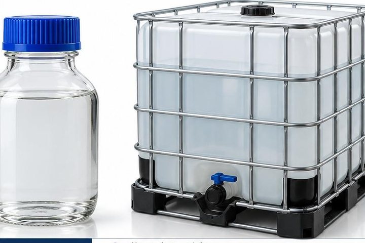 Sample bottle and IBC tote of bromide brine